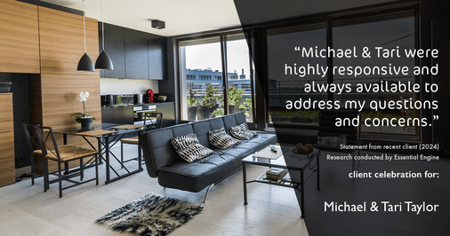 Testimonial for real estate agent Michael & Tari Taylor with PREMIER HOMES REALTY in St. Augustine, FL: "Michael & Tari were highly responsive and always available to address my questions and concerns."