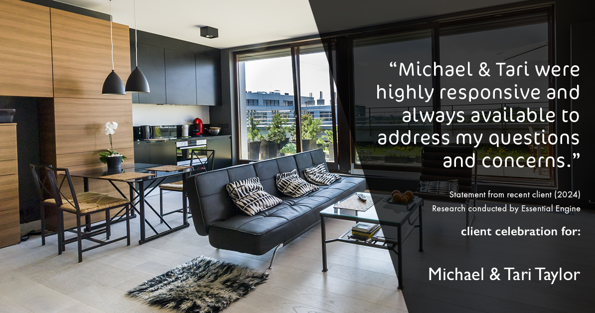 Testimonial for real estate agent Michael & Tari Taylor with PREMIER HOMES REALTY in St. Augustine, FL: "Michael & Tari were highly responsive and always available to address my questions and concerns."