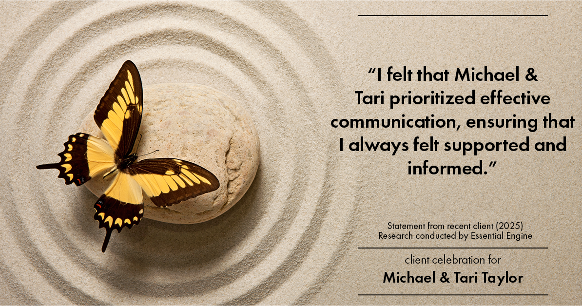 Testimonial for real estate agent Michael & Tari Taylor with PREMIER HOMES REALTY in St. Augustine, FL: "I felt that Michael & Tari prioritized effective communication, ensuring that I always felt supported and informed."