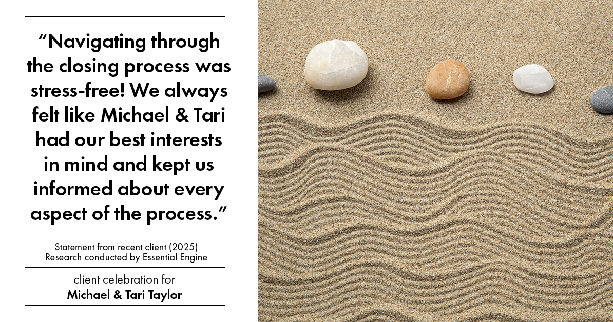 Testimonial for real estate agent Michael & Tari Taylor with PREMIER HOMES REALTY in St. Augustine, FL: "Navigating through the closing process was stress-free! We always felt like Michael & Tari had our best interests in mind and kept us informed about every aspect of the process."