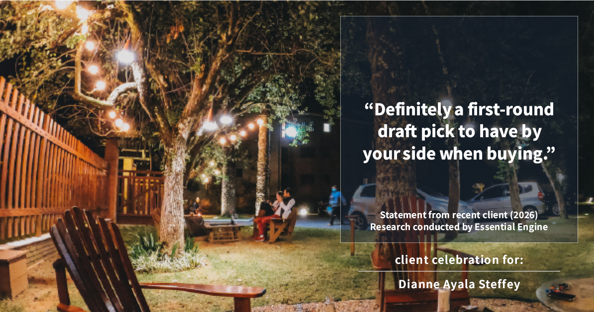 Testimonial for mortgage professional Dianne Ayala Steffey with Sterling Mortgage Services LLC powered by Aspire Mortgage Advisors, LLC in Plano, Texas: “Definitely a first-round draft pick to have by your side when buying.”