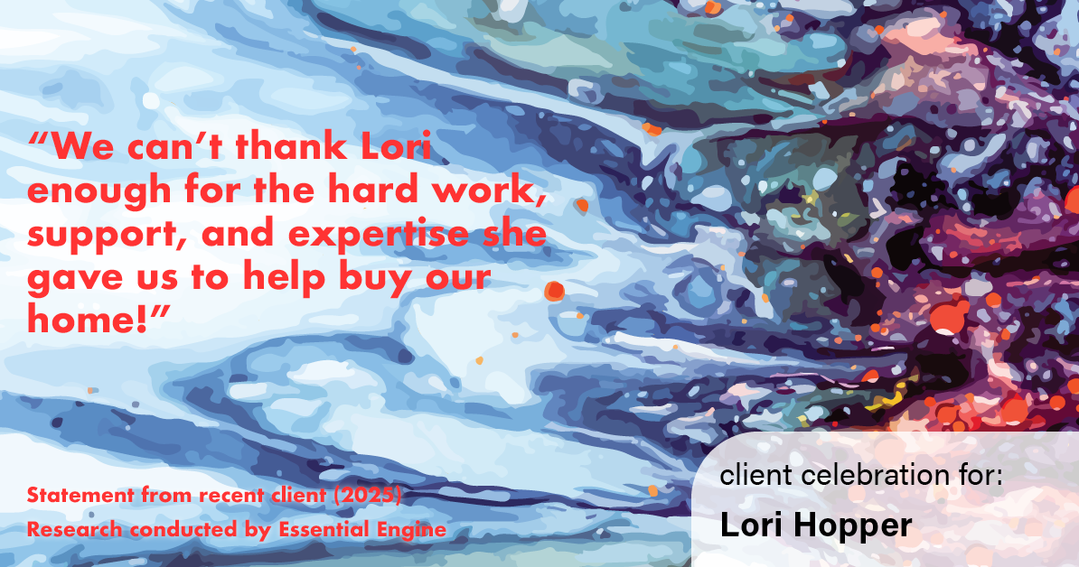Testimonial for mortgage professional Lori Hopper with Metro Mortgage Group in Flower Mound, TX: "We can't thank Lori enough for the hard work, support, and expertise she gave us to help buy our home!"