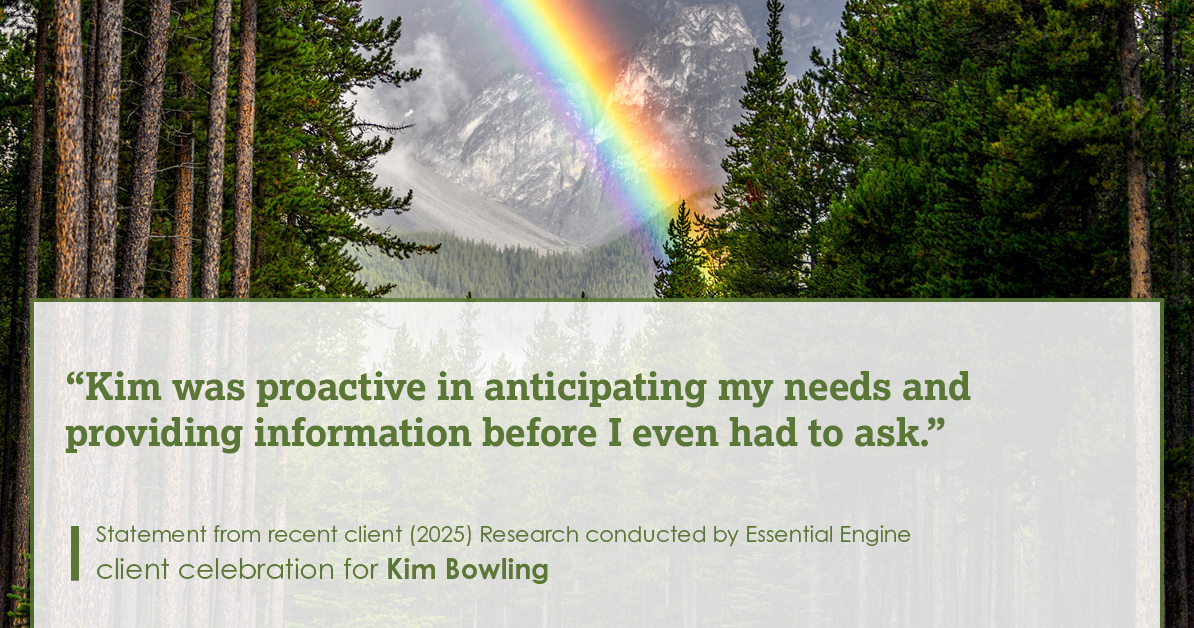 Testimonial for real estate agent Kim Bowling with Compass RE Texas, LLC in , : "Kim was proactive in anticipating my needs and providing information before I even had to ask."
