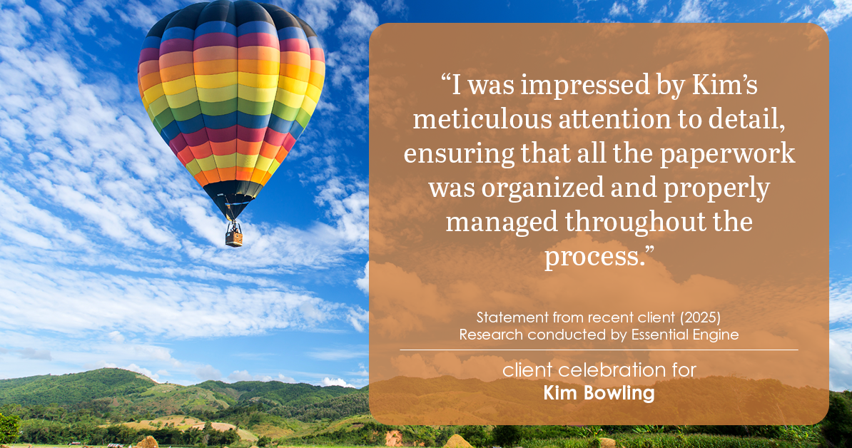 Testimonial for real estate agent Kim Bowling with Compass RE Texas, LLC in , : "I was impressed by Kim's meticulous attention to detail, ensuring that all the paperwork was organized and properly managed throughout the process."