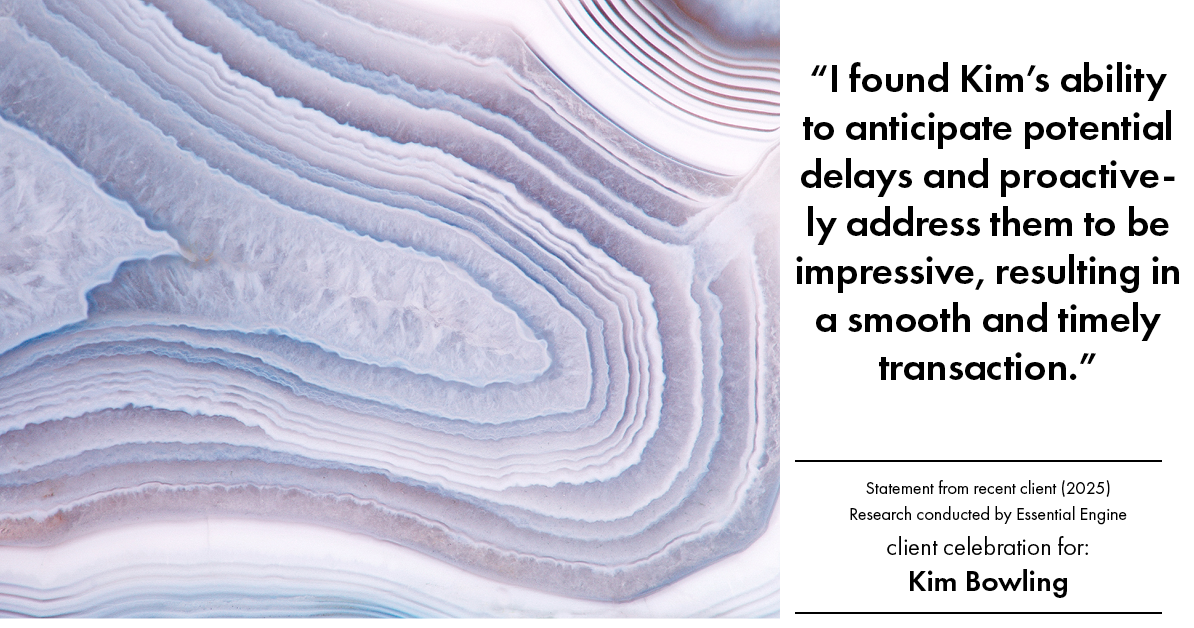 Testimonial for real estate agent Kim Bowling with Compass RE Texas, LLC in , : "I found Kim's ability to anticipate potential delays and proactively address them to be impressive, resulting in a smooth and timely transaction."