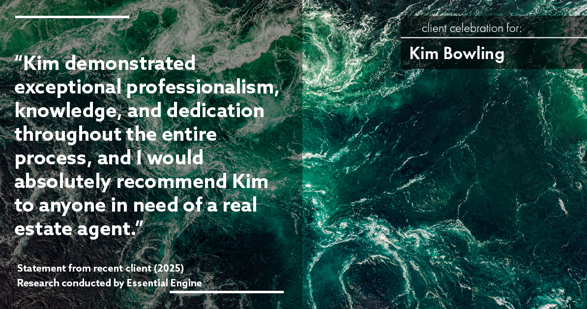 Testimonial for real estate agent Kim Bowling with Compass RE Texas, LLC in , : "Kim demonstrated exceptional professionalism, knowledge, and dedication throughout the entire process, and I would absolutely recommend Kim to anyone in need of a real estate agent."