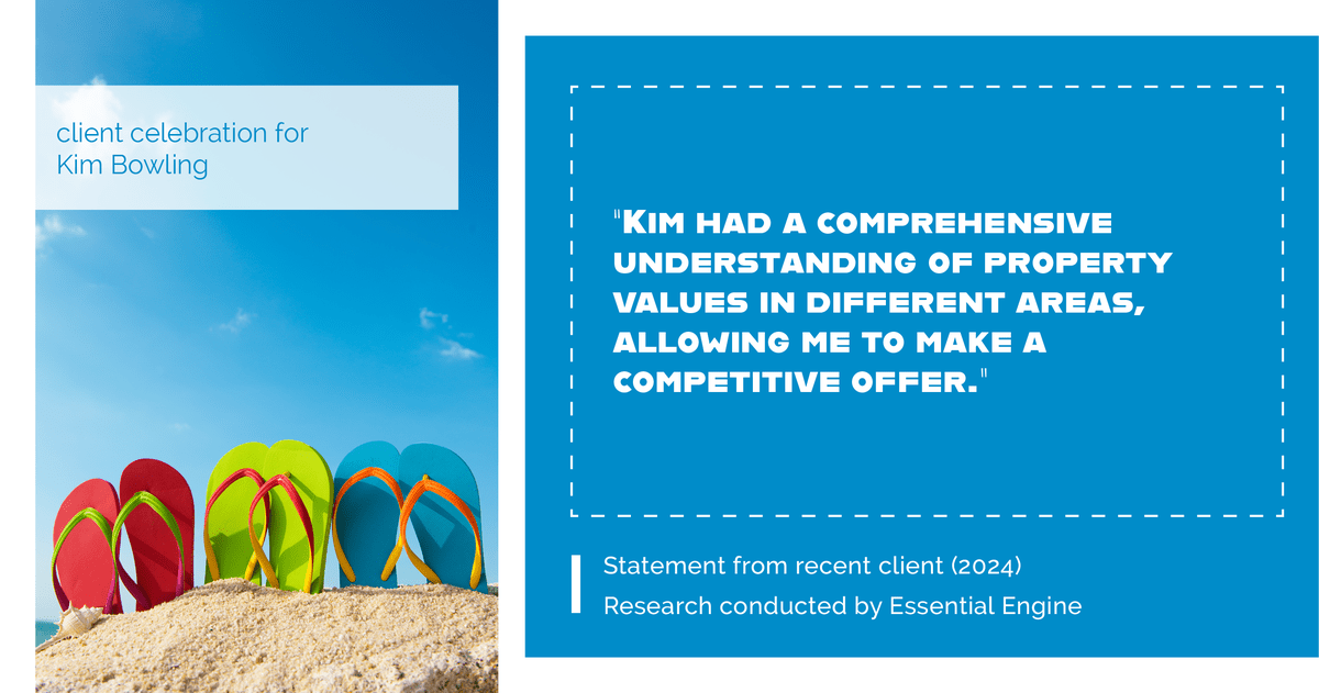 Testimonial for real estate agent Kim Bowling with Compass RE Texas, LLC in , : "Kim had a comprehensive understanding of property values in different areas, allowing me to make a competitive offer."