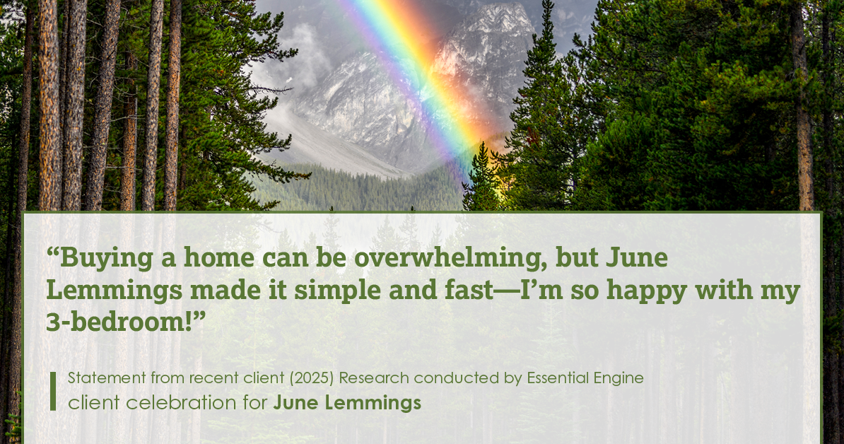 Testimonial for real estate agent June Lemmings with Keller Williams Realty in Greeley, CO: Buying a home can be overwhelming, but June Lemmings made it simple and fast—I'm so happy with my 3-bedroom!