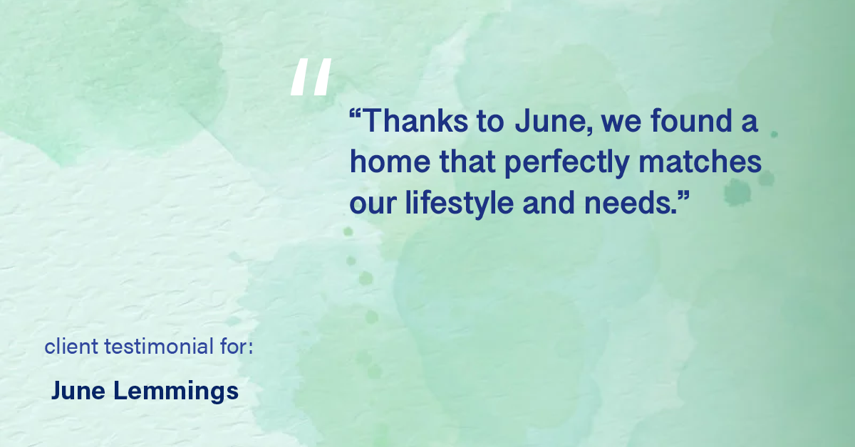 Testimonial for real estate agent June Lemmings with Keller Williams 1st Realty in Greeley, CO: "Thanks to June, we found a home that perfectly matches our lifestyle and needs."