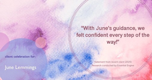 Testimonial for real estate agent June Lemmings with Keller Williams Realty in Greeley, CO: "With June's guidance, we felt confident every step of the way!"