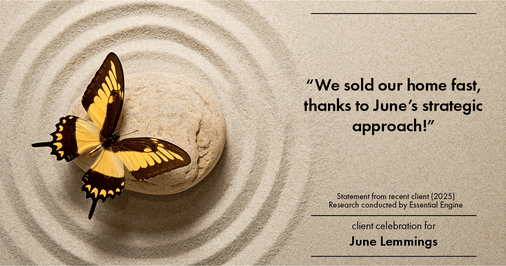 Testimonial for real estate agent June Lemmings with Keller Williams Realty in Greeley, CO: "We sold our home fast, thanks to June's strategic approach!"
