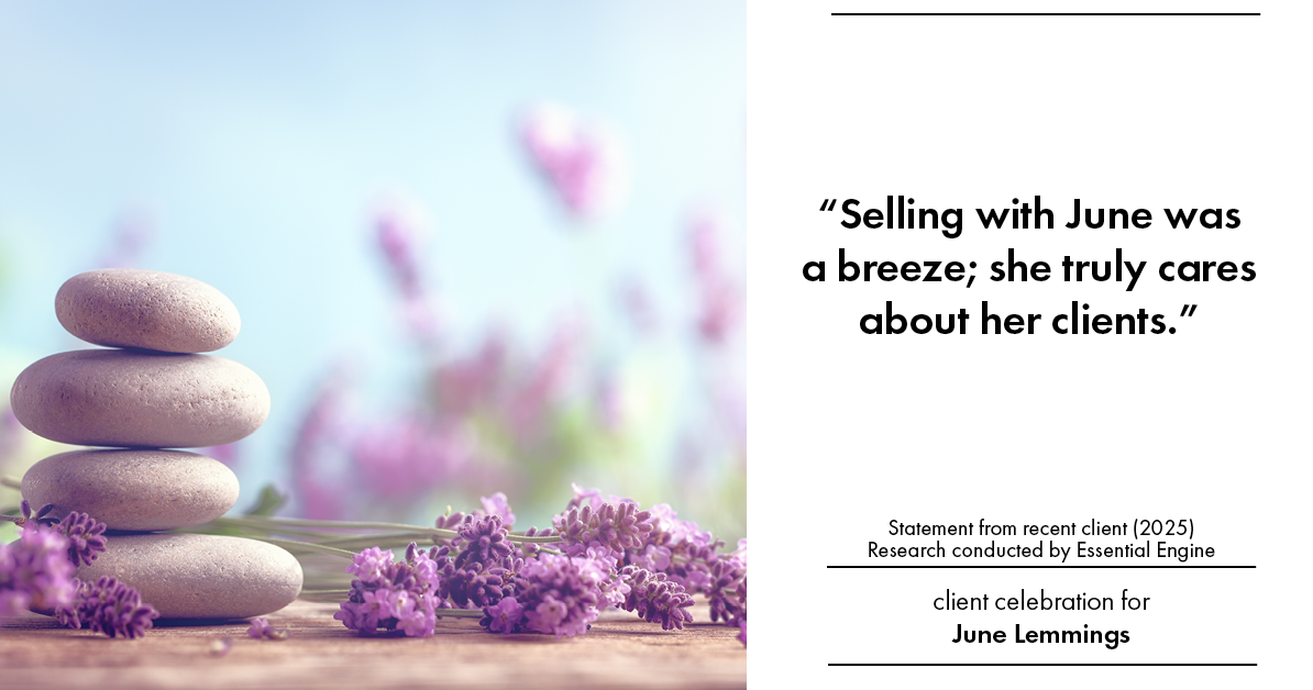 Testimonial for real estate agent June Lemmings with Keller Williams Realty in Greeley, CO: "Selling with June was a breeze; she truly cares about her clients."