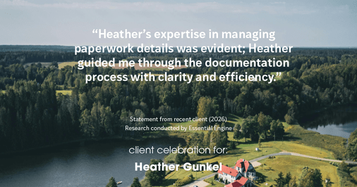 Testimonial for real estate agent Heather Gunkel with Keller Williams Real Estate Langhorne in Langhorne, PA: "Heather's expertise in managing paperwork details was evident; Heather guided me through the documentation process with clarity and efficiency."