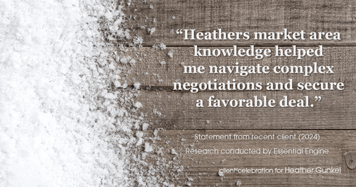 Testimonial for real estate agent Heather Gunkel with Keller Williams Real Estate Langhorne in Langhorne, PA: "Heather market area knowledge helped me navigate complex negotiations and secure a favorable deal."