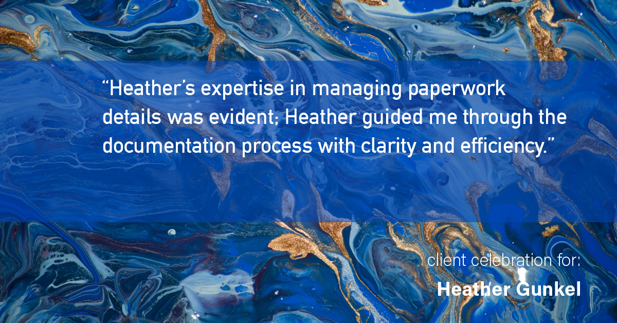 Testimonial for real estate agent Heather Gunkel with Keller Williams Real Estate Langhorne in Langhorne, PA: "Heather's expertise in managing paperwork details was evident; Heather guided me through the documentation process with clarity and efficiency."