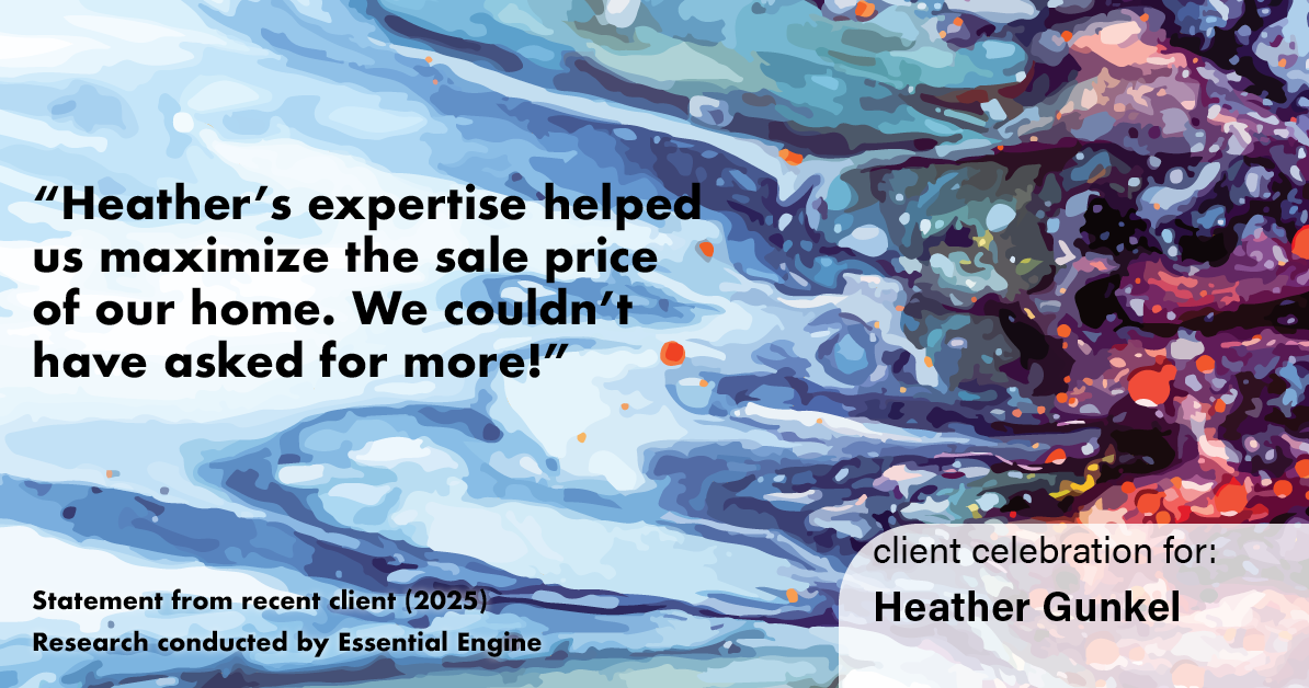 Testimonial for real estate agent Heather Gunkel with Keller Williams Real Estate Langhorne in Langhorne, PA: "Heather's expertise helped us maximize the sale price of our home. We couldn't have asked for more!"