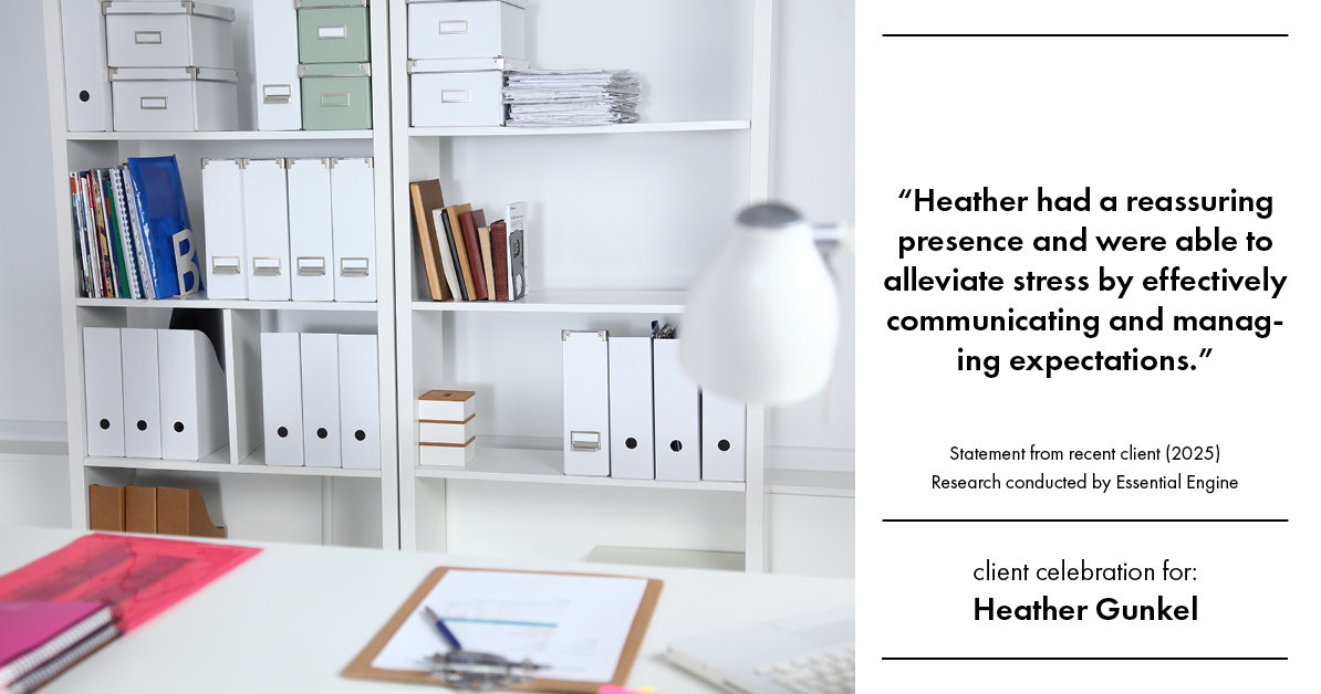 Testimonial for real estate agent Heather Gunkel with Keller Williams Real Estate Langhorne in Langhorne, PA: "Heather had a reassuring presence and were able to alleviate stress by effectively communicating and managing expectations."