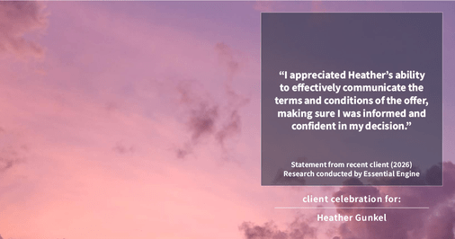 Testimonial for real estate agent Heather Gunkel with Keller Williams Real Estate Langhorne in Langhorne, PA: "I appreciated Heather's ability to effectively communicate the terms and conditions of the offer, making sure I was informed and confident in my decision."