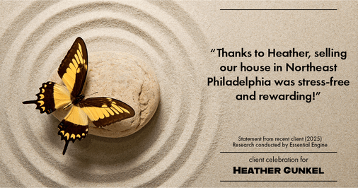 Testimonial for real estate agent Heather Gunkel with Keller Williams Real Estate Langhorne in Langhorne, PA: "Thanks to Heather, selling our house in Northeast Philadelphia was stress-free and rewarding!"