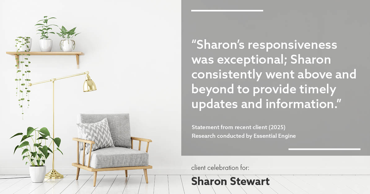 Testimonial for real estate agent Sharon Stewart with EXP Realty in New Castle, DE: "Sharon's responsiveness was exceptional; Sharon consistently went above and beyond to provide timely updates and information."