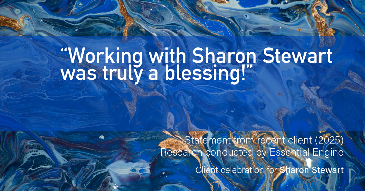 Testimonial for real estate agent Sharon Stewart with EXP Realty in New Castle, DE: “Working with Sharon Stewart was truly a blessing!"