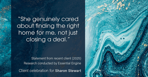Testimonial for real estate agent Sharon Stewart with EXP Realty in New Castle, DE: “She genuinely cared about finding the right home for me, not just closing a deal.”
