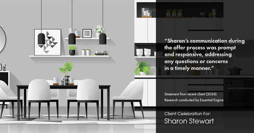 Testimonial for real estate agent Sharon Stewart with EXP Realty in New Castle, DE: "Sharon's communication during the offer process was prompt and responsive, addressing any questions or concerns in a timely manner."