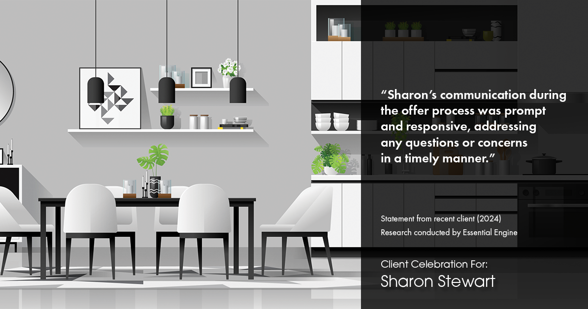 Testimonial for real estate agent Sharon Stewart with EXP Realty in New Castle, DE: "Sharon's communication during the offer process was prompt and responsive, addressing any questions or concerns in a timely manner."