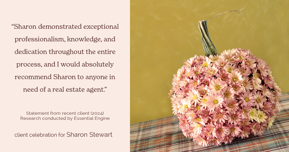 Testimonial for real estate agent Sharon Stewart with EXP Realty in New Castle, DE: "Sharon demonstrated exceptional professionalism, knowledge, and dedication throughout the entire process, and I would absolutely recommend Sharon to anyone in need of a real estate agent."