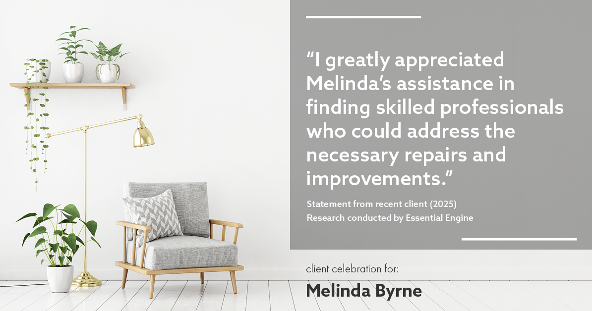 Testimonial for real estate agent Melinda Byrne with Key Realty in Concord, CA: "I greatly appreciated Melinda's assistance in finding skilled professionals who could address the necessary repairs and improvements."