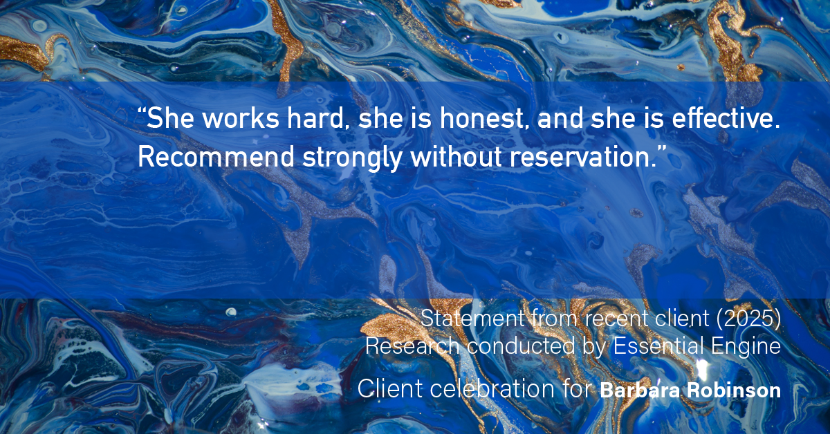 Testimonial for real estate agent Barbara Robinson with Red Apple Realty, Inc. in Hudson, NY: "She works hard, she is honest, and she is effective. Recommend strongly without reservation."