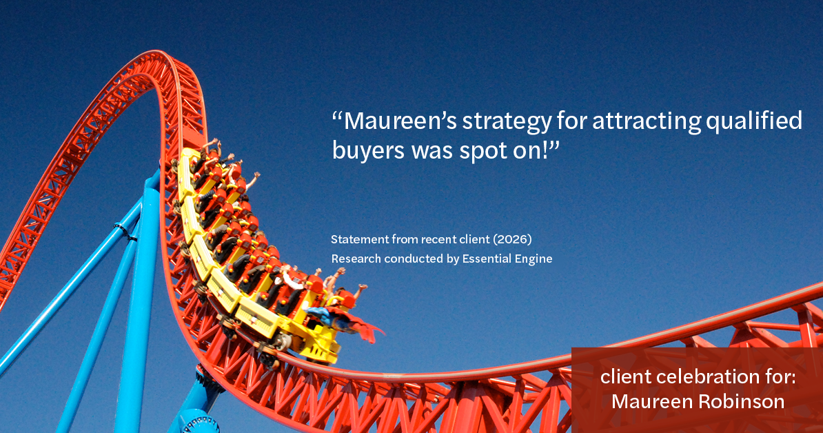 Testimonial for real estate agent Maureen Robinson with Keller Williams Real Estate in West Chester, PA: "Maureen's strategy for attracting qualified buyers was spot on!"