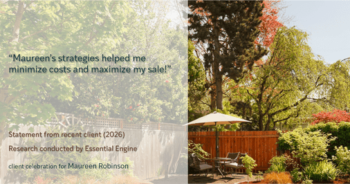 Testimonial for real estate agent Maureen Robinson with Keller Williams Real Estate in West Chester, PA: "Maureen's strategies helped me minimize costs and maximize my sale!"