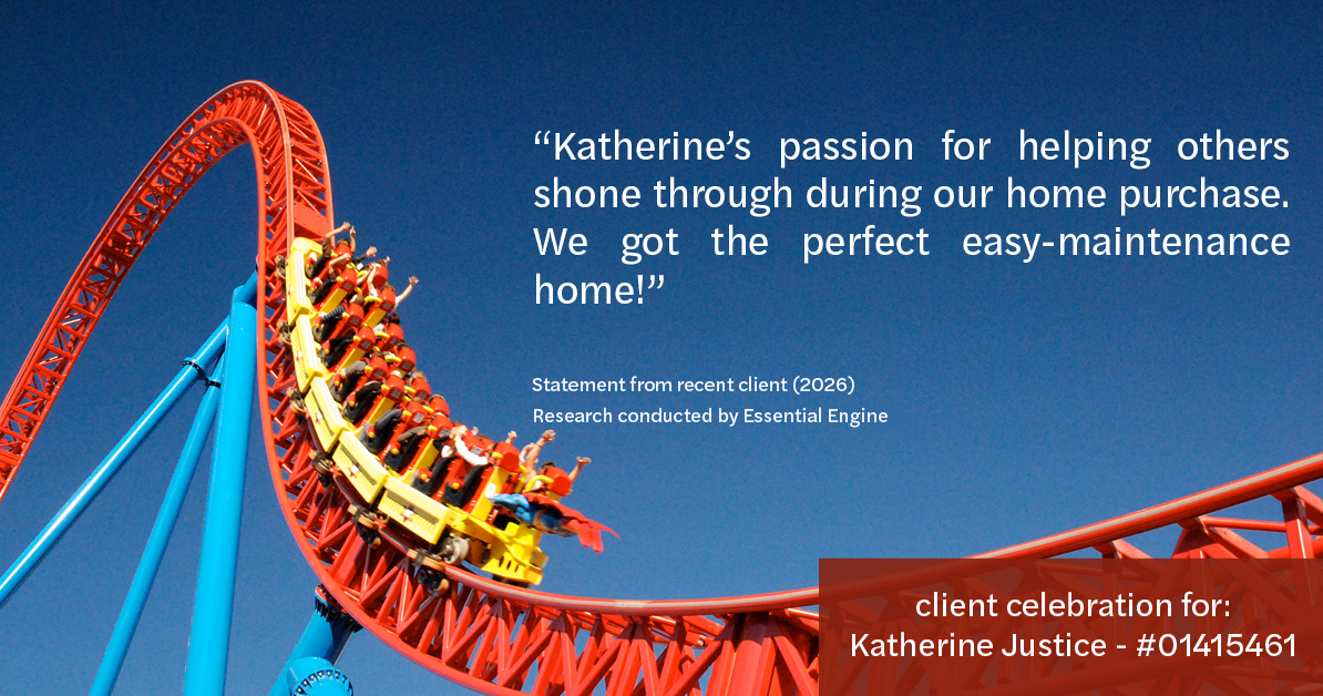 Testimonial for real estate agent Katherine Justice with London Properties in Fresno, CA: "Katherine's passion for helping others shone through during our home purchase. We got the perfect easy-maintenance home!"