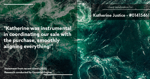 Testimonial for real estate agent Katherine Justice with EXP Realty of Northern California in Fresno, CA: "Katherine was instrumental in coordinating our sale with the purchase, smoothly aligning everything!"