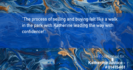 Testimonial for real estate agent Katherine Justice with EXP Realty of Northern California in Fresno, CA: "The process of selling and buying felt like a walk in the park with Katherine leading the way with confidence!"