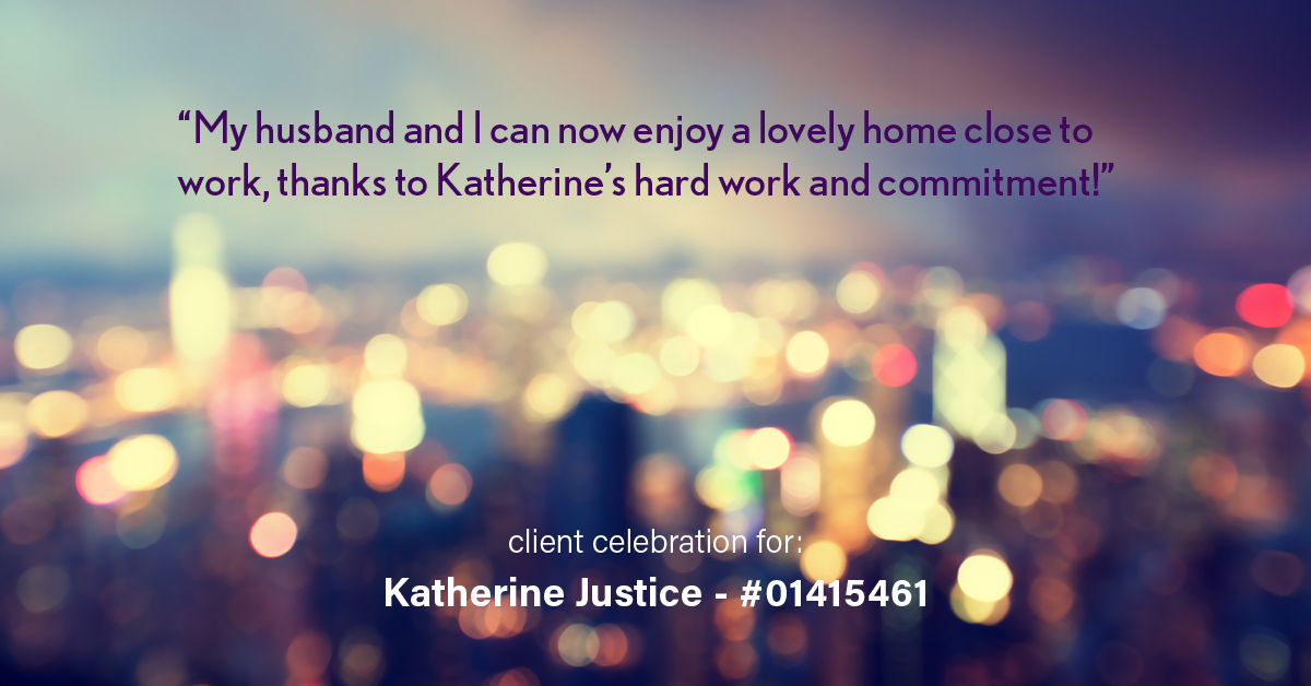 Testimonial for real estate agent Katherine Justice with EXP Realty of Northern California in Fresno, CA: "My husband and I can now enjoy a lovely home close to work, thanks to Katherine's hard work and commitment!"