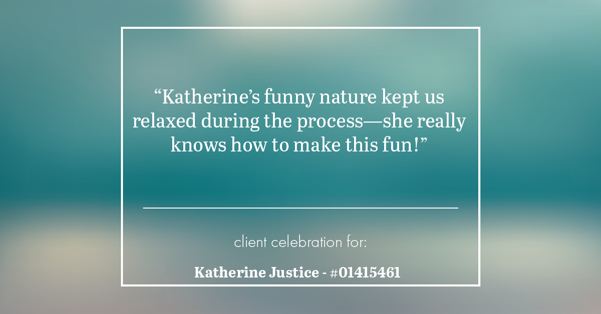 Testimonial for real estate agent Katherine Justice with EXP Realty of Northern California in Fresno, CA: "Katherine's funny nature kept us relaxed during the process—she really knows how to make this fun!"