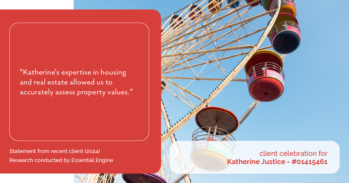 Testimonial for real estate agent Katherine Justice with EXP Realty of Northern California in Fresno, CA: "Katherine's expertise in housing and real estate allowed us to accurately assess property values."