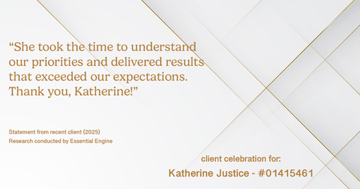 Testimonial for real estate agent Katherine Justice with EXP Realty of Northern California in Fresno, CA: "She took the time to understand our priorities and delivered results that exceeded our expectations. Thank you, Katherine!"