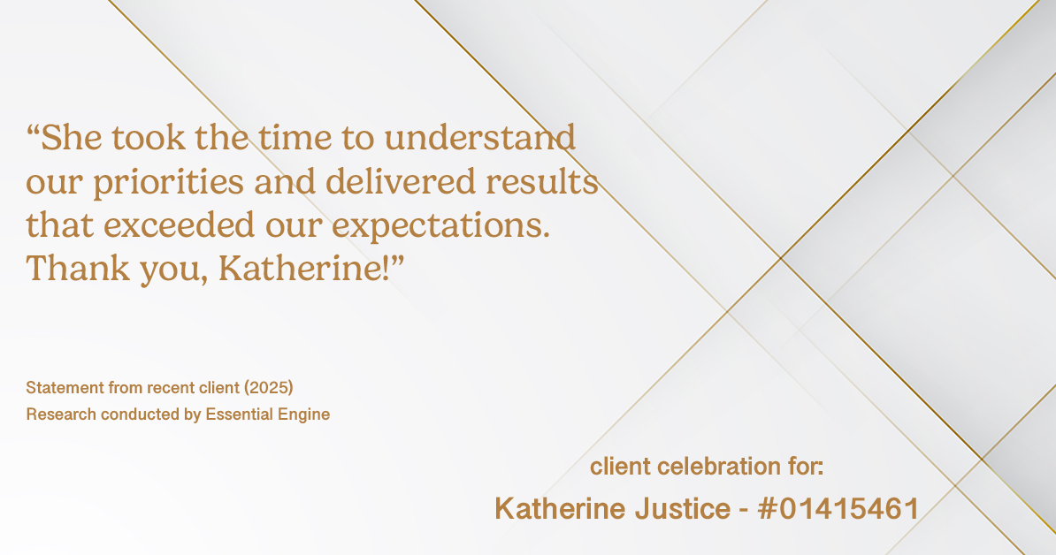 Testimonial for real estate agent Katherine Justice with EXP Realty of Northern California in Fresno, CA: "She took the time to understand our priorities and delivered results that exceeded our expectations. Thank you, Katherine!"