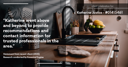Testimonial for real estate agent Katherine Justice with EXP Realty of Northern California in Fresno, CA: "Katherine went above and beyond to provide recommendations and contact information for trusted professionals in the area."