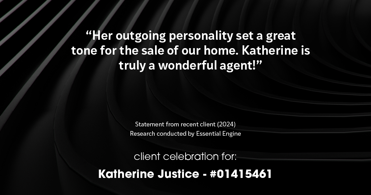 Testimonial for real estate agent Katherine Justice with EXP Realty of Northern California in Fresno, CA: "Her outgoing personality set a great tone for the sale of our home. Katherine is truly a wonderful agent!"