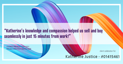 Testimonial for real estate agent Katherine Justice with EXP Realty of Northern California in Fresno, CA: "Katherine's knowledge and compassion helped us sell and buy seamlessly in just 15 minutes from work!"