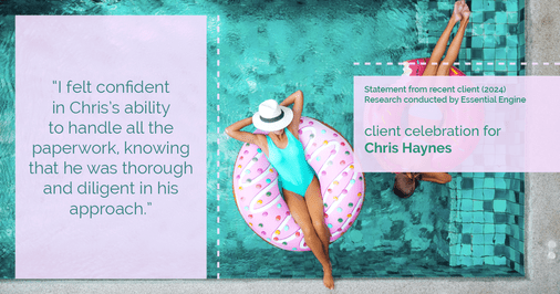 Testimonial for real estate agent Chris Haynes with Windermere Real Estate/Shoreline in Shoreline, WA: "I felt confident in Chris's ability to handle all the paperwork, knowing that he was thorough and diligent in his approach."