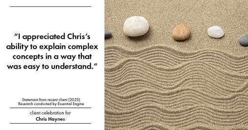 Testimonial for real estate agent Chris Haynes with Windermere Real Estate/Shoreline in Shoreline, WA: "I appreciated Chris's ability to explain complex concepts in a way that was easy to understand."
