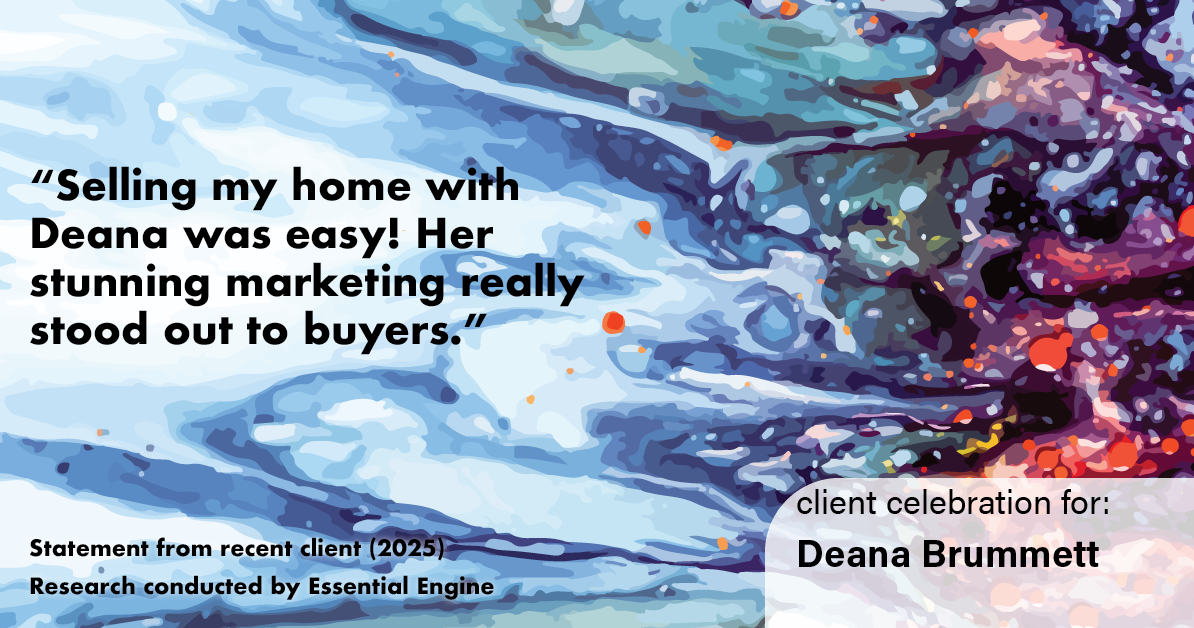 Testimonial for real estate agent Deana Brummett with Coldwell Banker Realty in Charlotte, NC: "Selling my home with Deana was easy! Her stunning marketing really stood out to buyers."
