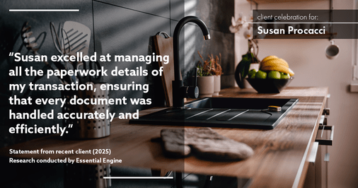 Testimonial for real estate agent Susan Procacci with Better Homes and Gardens Pristine in Naples, FL: "Susan excelled at managing all the paperwork details of my transaction, ensuring that every document was handled accurately and efficiently."