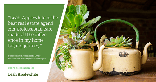 Testimonial for real estate agent Leah Applewhite with Realogics Sotheby's International Realty in Bainbridge Island, WA: "Leah Applewhite is the best real estate agent! Her professional care made all the difference in my home buying journey."