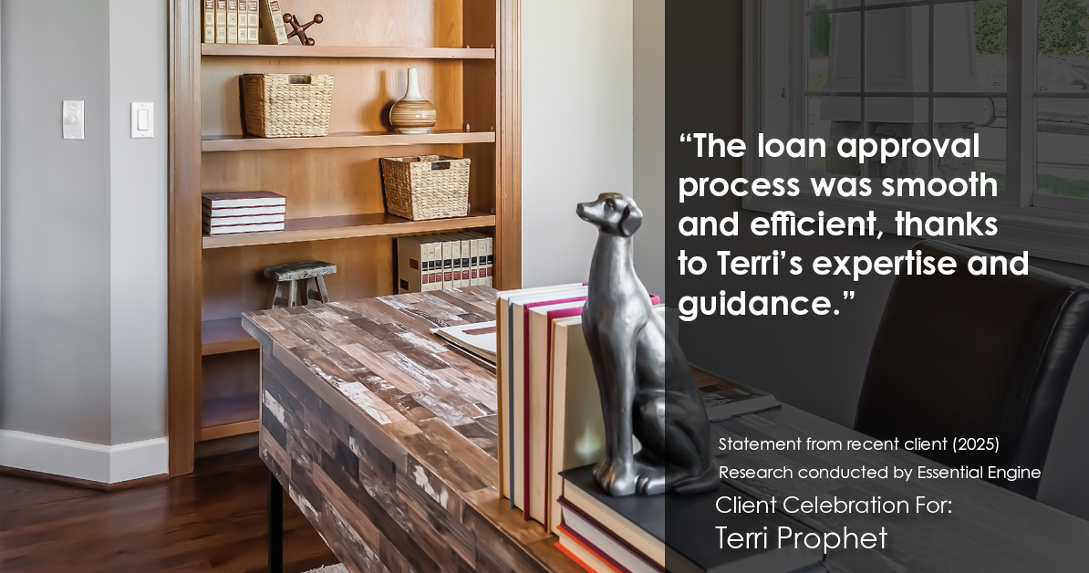 Testimonial for mortgage professional Terri Prophet with Best Interest Mortgage Inc in Naples, FL: "The loan approval process was smooth and efficient, thanks to Terri's expertise and guidance."